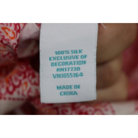 Calypso St Barth 3/4 Sleeve 100% Silk Tunic-Size Large-Crochet - Picture 2 of 10